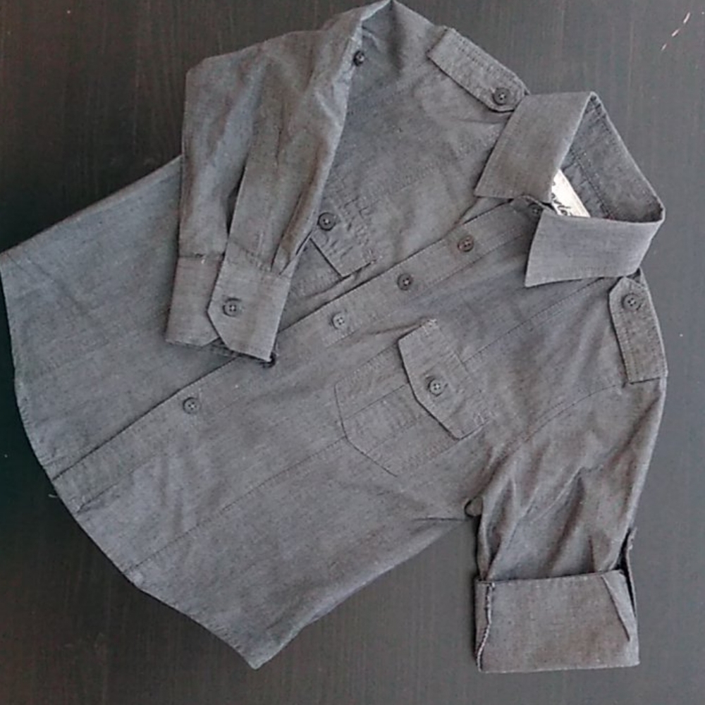 Coastal Button down shirt in Dark Gray...size S